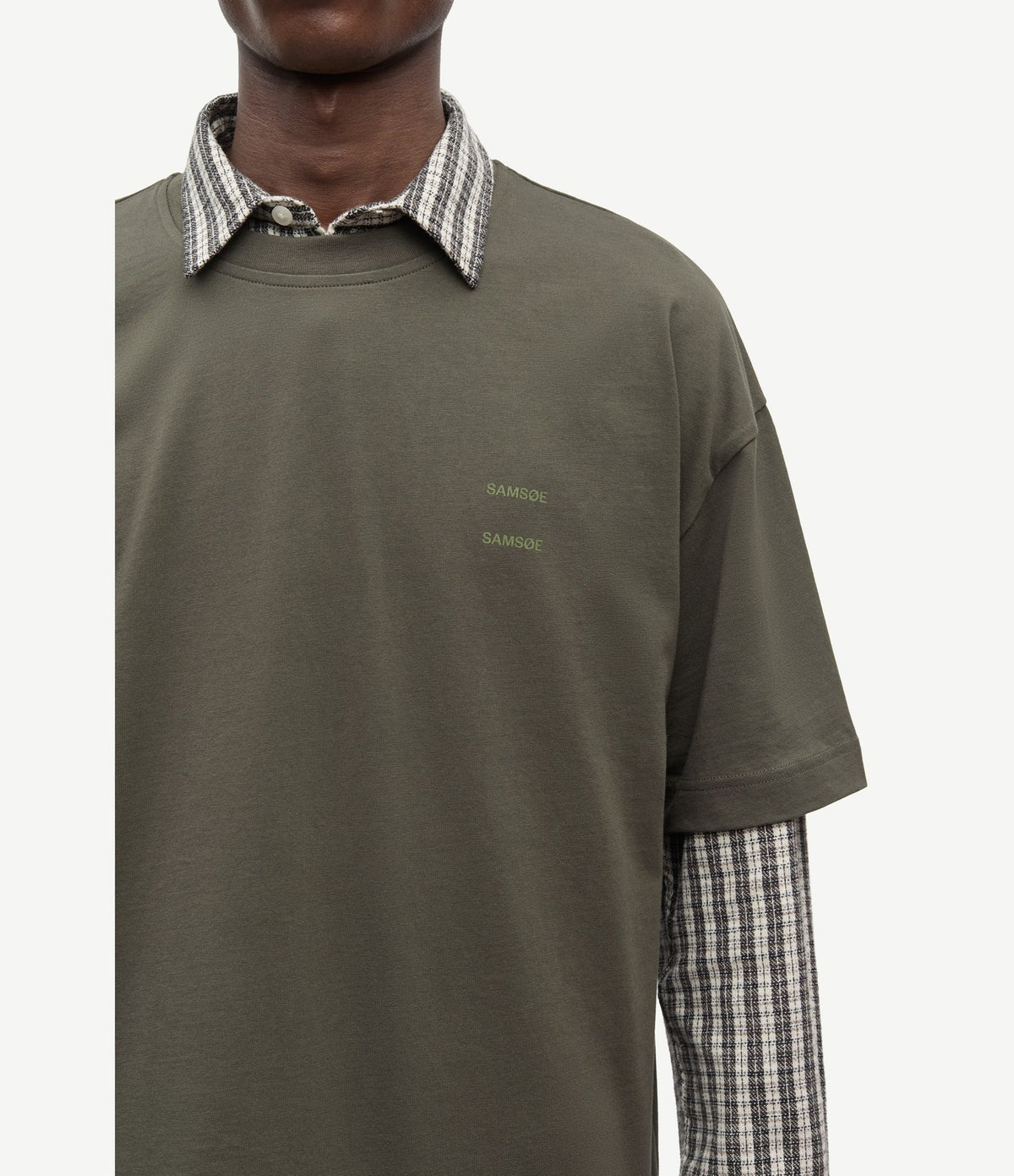 Samsoe Samsoe Joel T-shirt Forest Night
