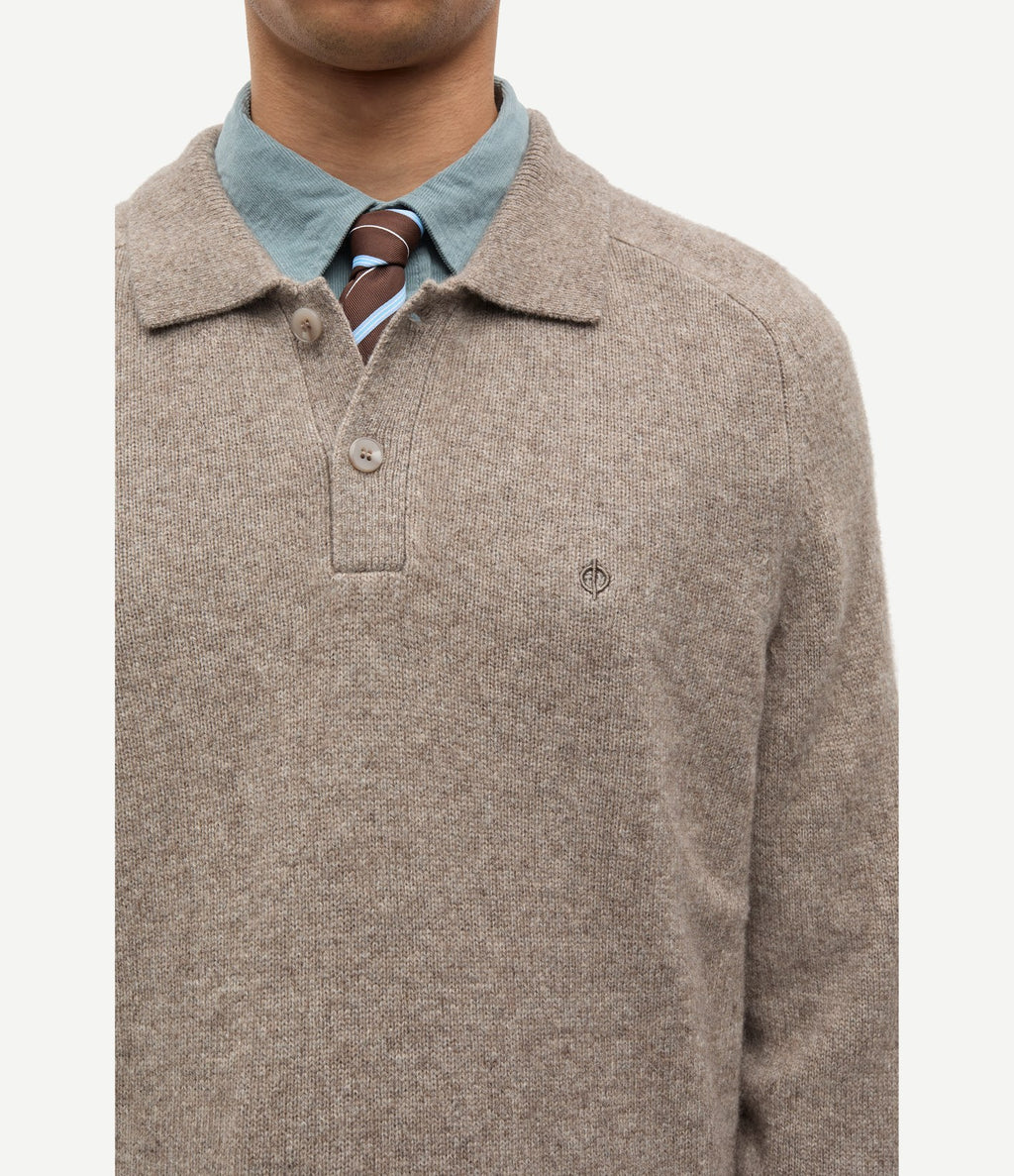 Samsoe Samsoe Safrans Polo Lead Gray Mel.