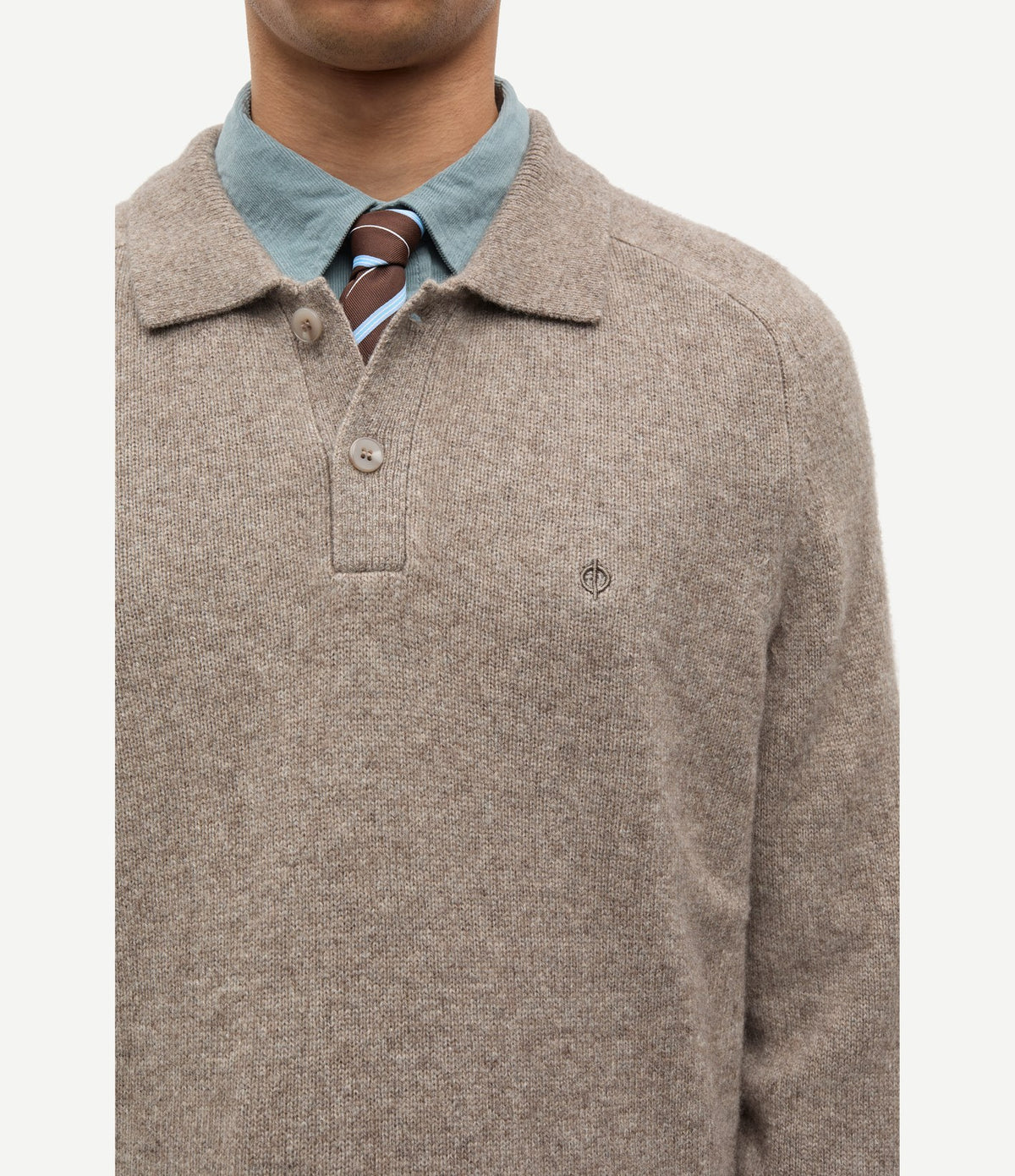 Samsoe Samsoe Safrans Polo Lead Gray Mel.