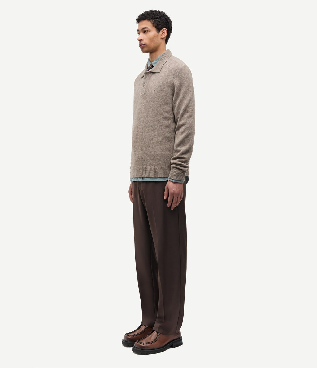 Samsoe Samsoe Safrans Polo Lead Gray Mel.