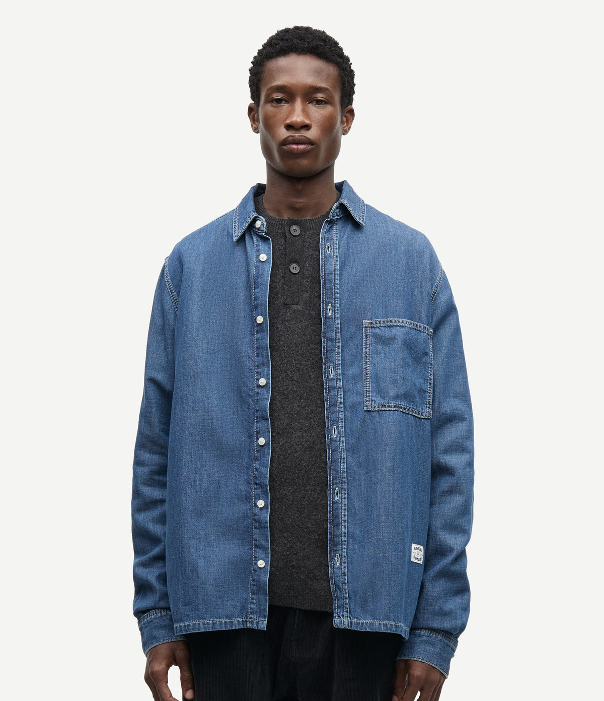 Samsoe Samsoe Saryan O Shirt Mid Blue