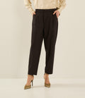 Souvenir Pantalón Raya Diplomática Marrón Oscuro - vista 1