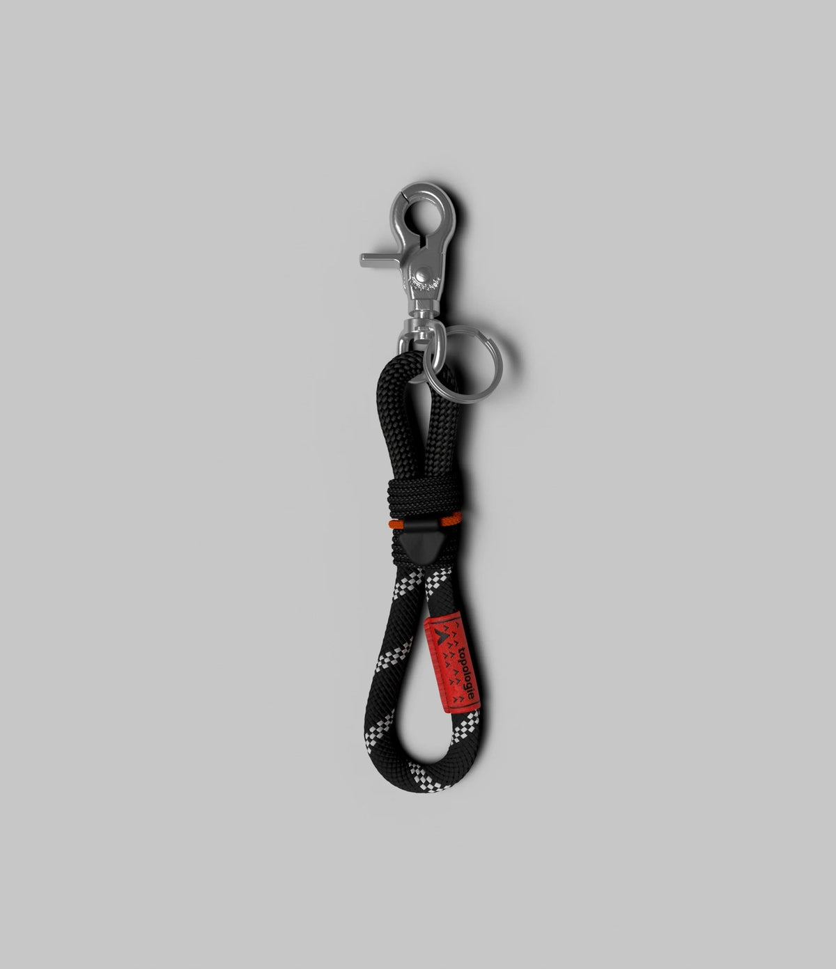Topologie 8mm Loop Key Holder Black Reflective Lattice