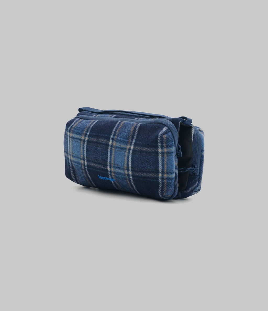 Topologie Bottle Sacoche Medium Blue Check Wool