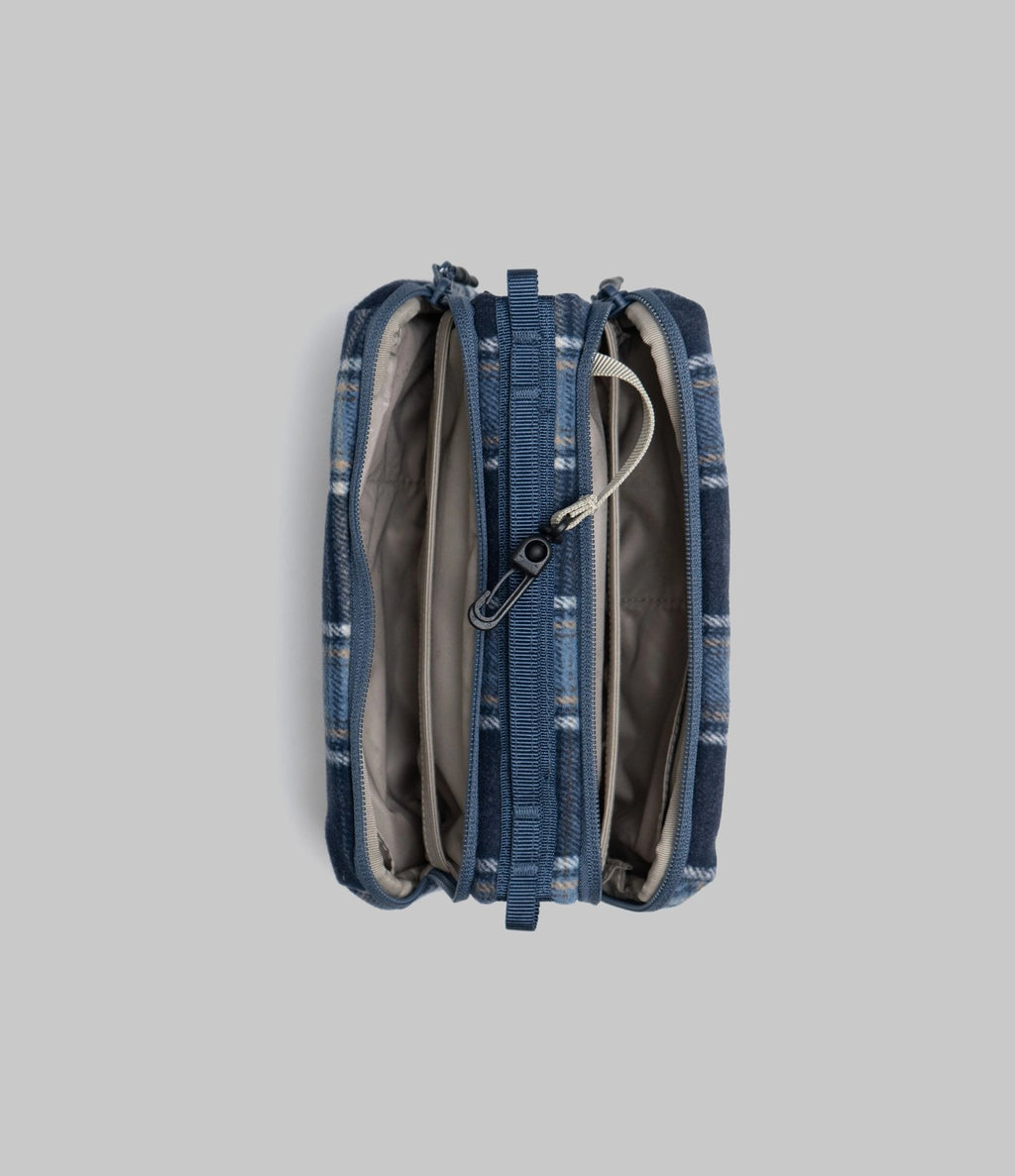 Topologie Bottle Sacoche Medium Blue Check Wool