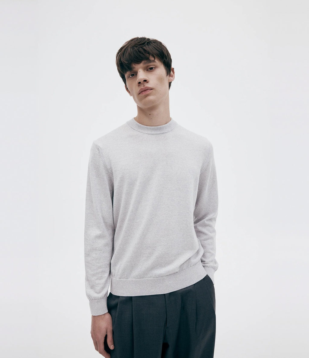 Unfeigned Crewneck Merino Knit Light Grey Melange