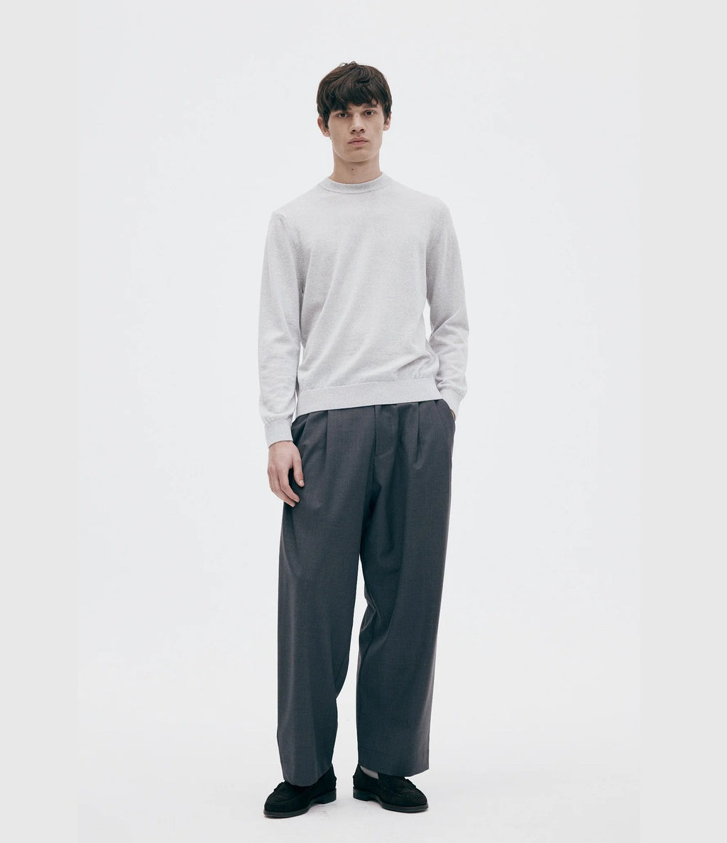 Unfeigned Crewneck Merino Knit Light Grey Melange