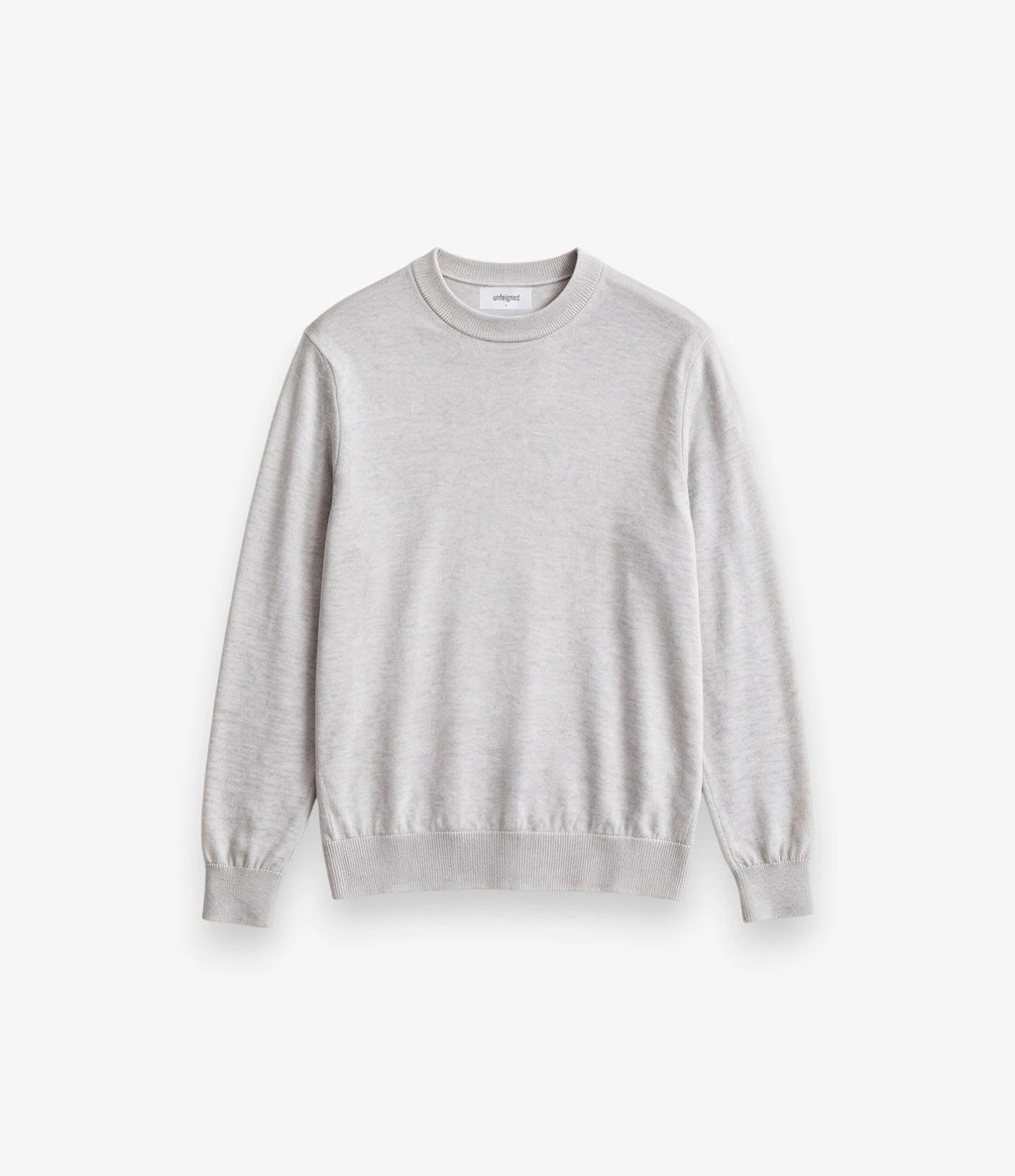 Unfeigned Crewneck Merino Knit Light Grey Melange
