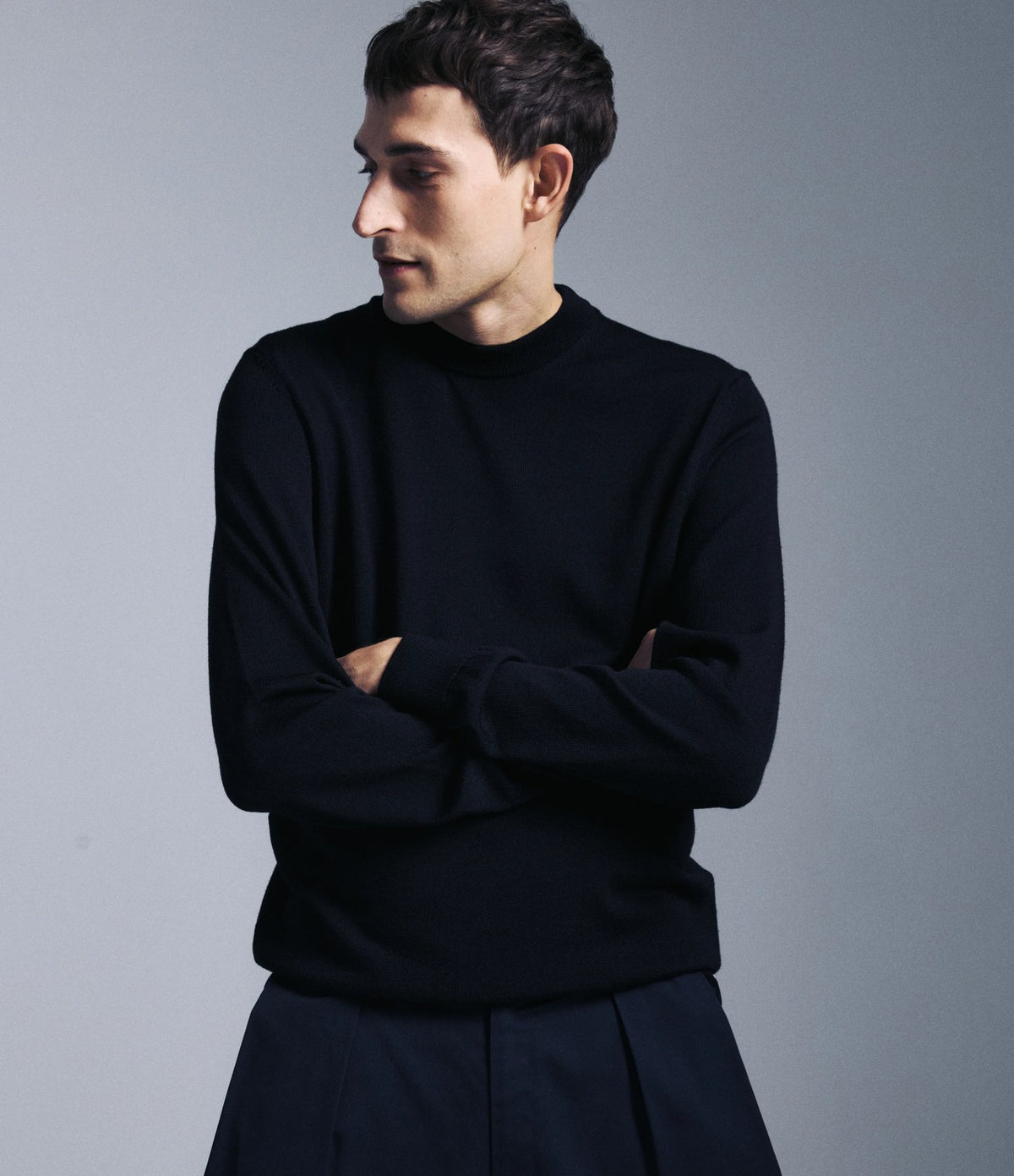 Unfeigned Crewneck Merino Knit Dark Navy