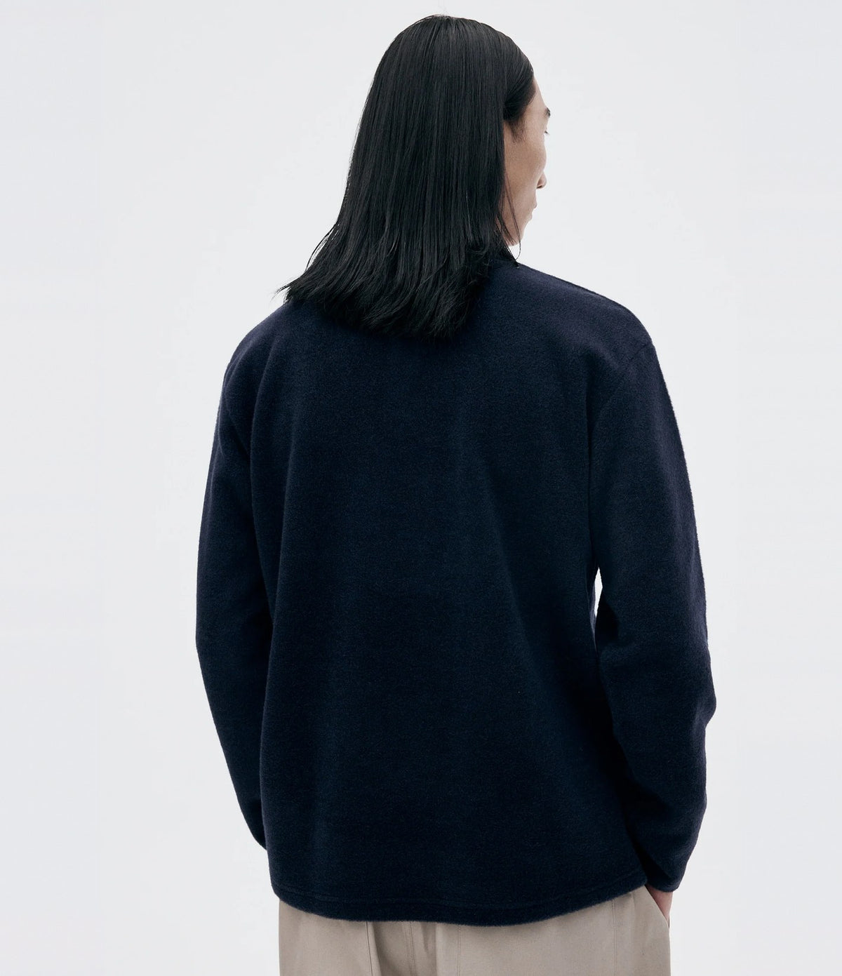 Unfeigned Wool Polo Dark Navy