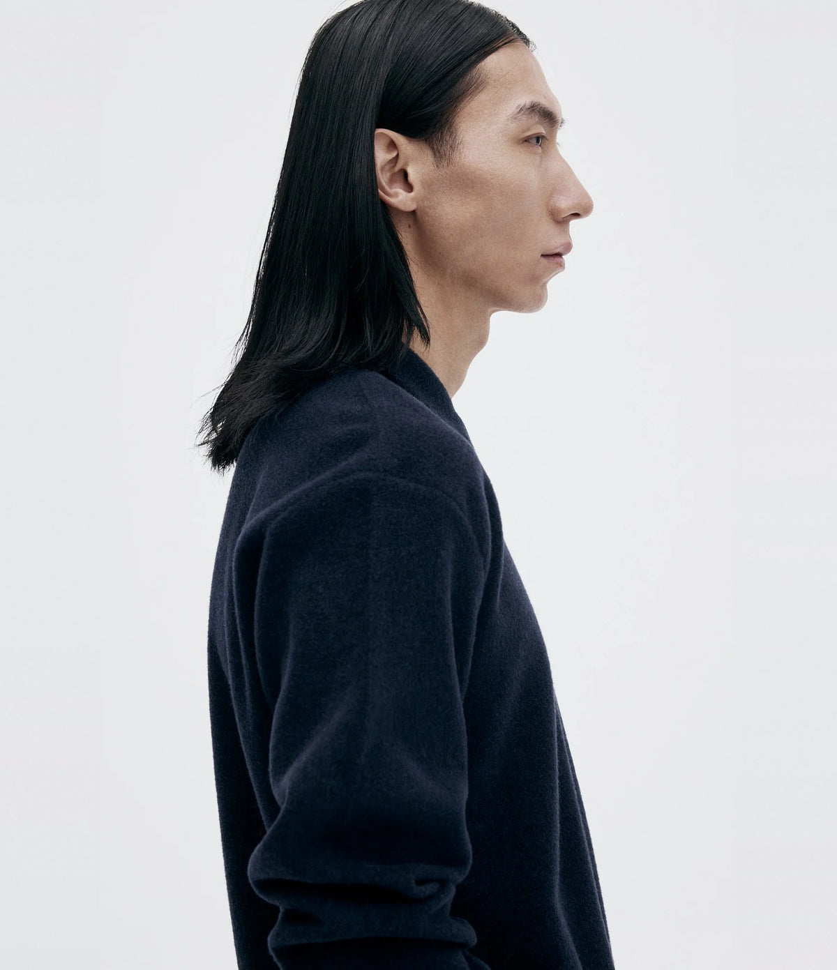 Unfeigned Wool Polo Dark Navy