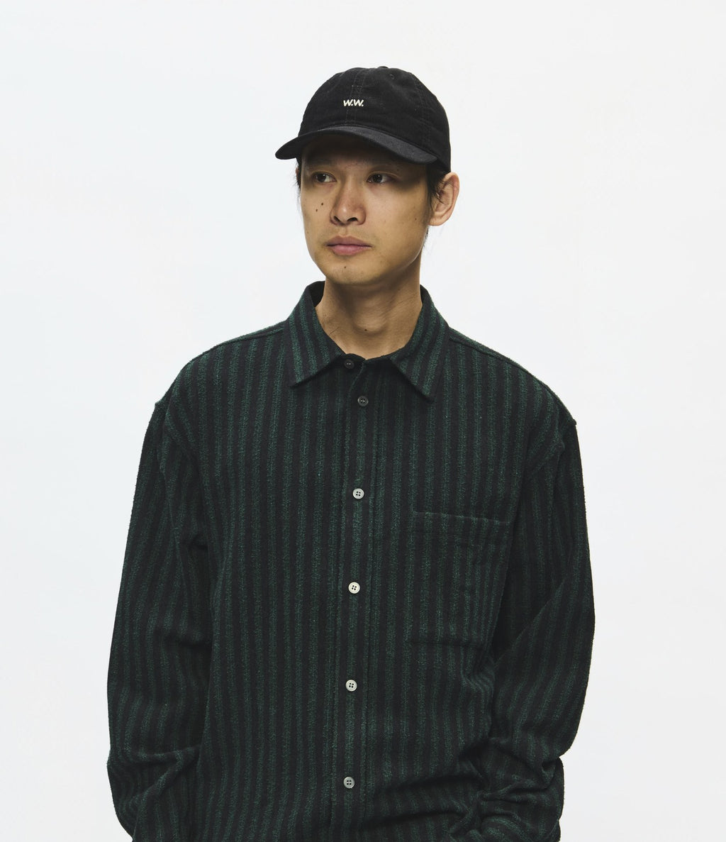 Wood Wood Carter Shirt Ultra Green Stripe