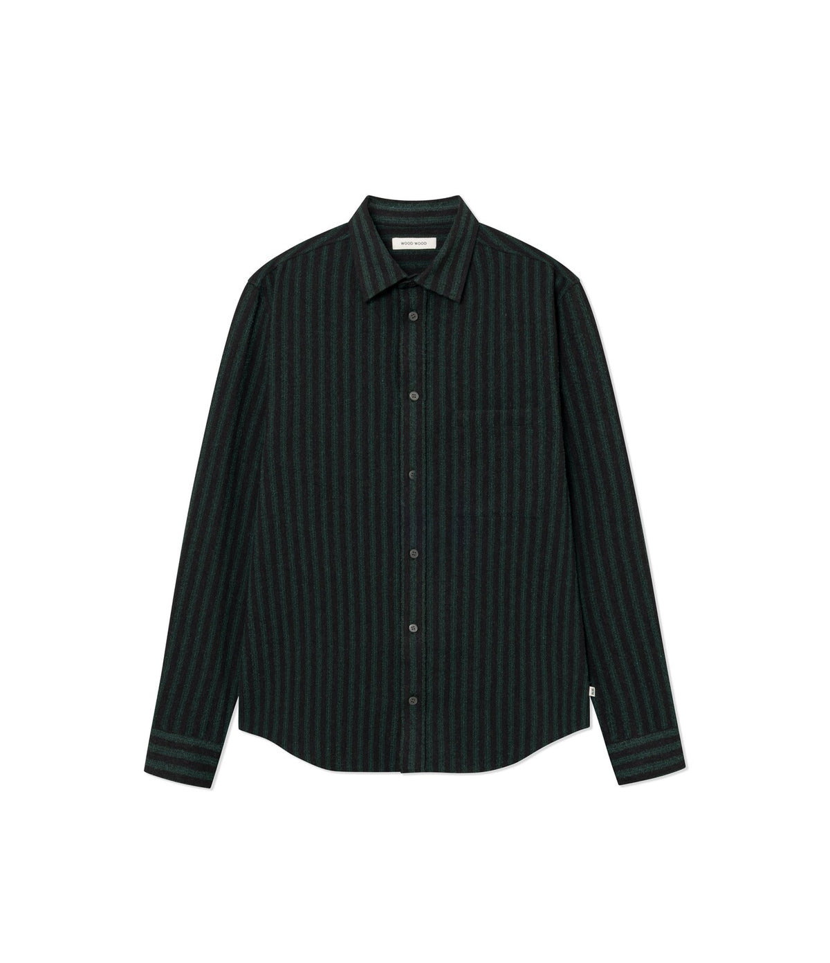 Wood Wood Carter Shirt Ultra Green Stripe