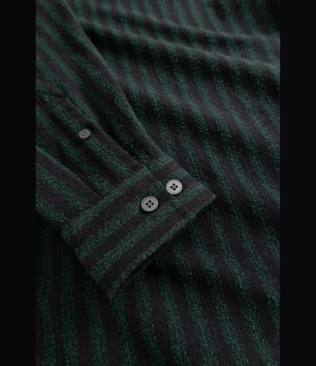 Wood Wood Carter Shirt Ultra Green Stripe