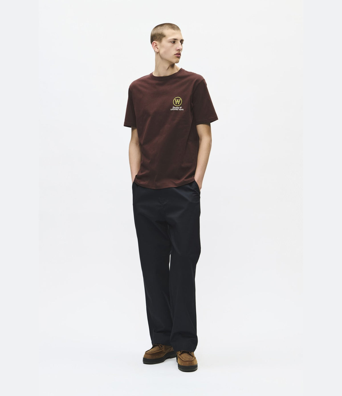 Wood Wood Ace Birder T-shirt Decadent Chocolate
